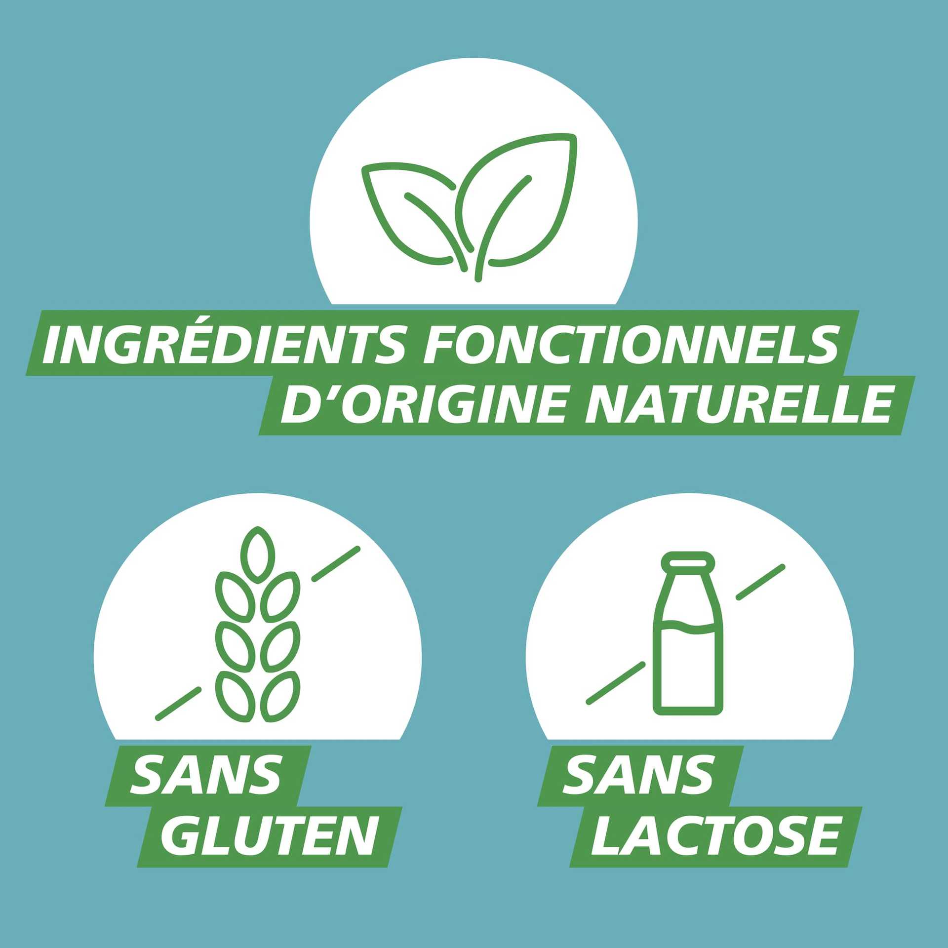 Ingrédients fonctionnels d’origine naturelle​, sans gluten​, sans lactose